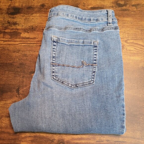 Maurices Jeans 14 XLong Mid Rise Skinny Medium Light Wash Stretch Denim - Picture 3 of 10